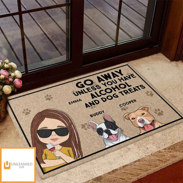 Alcohol And Dog Treats – Personalized Custom Doormat