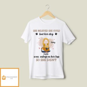 Asleep On Her Lap – Personalized Custom Unisex T-Shirt