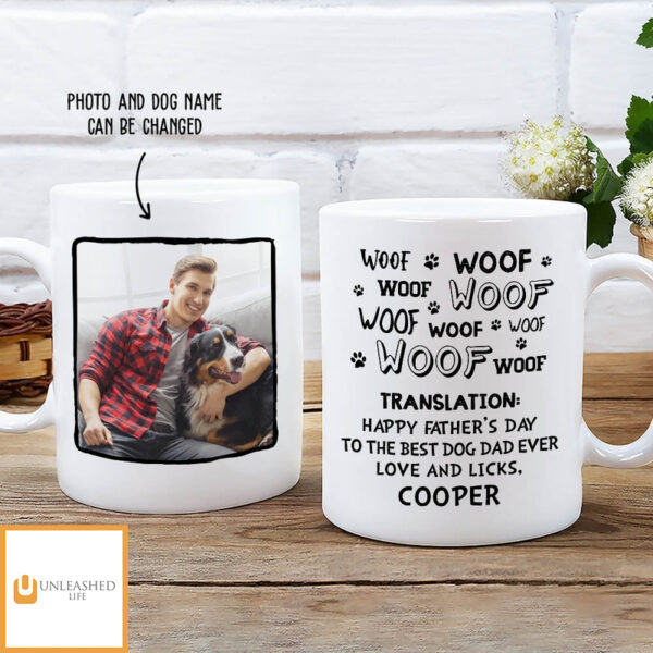 Best Dog Dad Ever – Personalized Custom Coffee Mug – Gifts For Dog Lovers