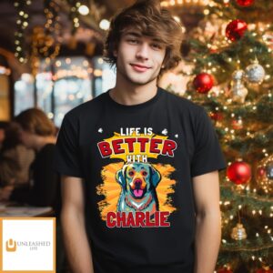 Better With Dog Popart 1 – Personalized Custom Unisex T-Shirt