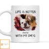 Better With Dogs Photo – Personalized Custom Coffee Mug