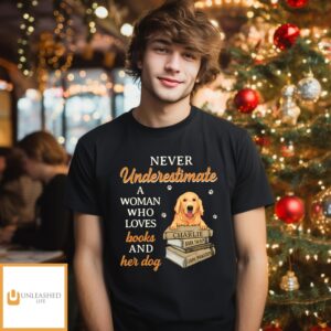 Books And Her Dog – Personalized Custom Unisex T-Shirt