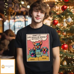 Boring Without Dog Popart – Personalized Custom Unisex T-Shirt