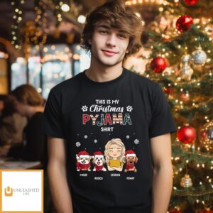 Christmas Pajama T-Shirt – Personalized Custom Unisex T-Shirt