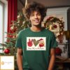 Christmas Peace Love Dog – Personalized Custom Unisex T-Shirt – Christmas Gifts