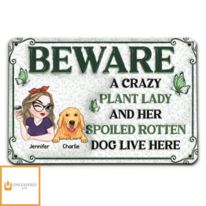 Crazy Plant Lady – Personalized Custom 3D Inflated Effect Metal Sign
