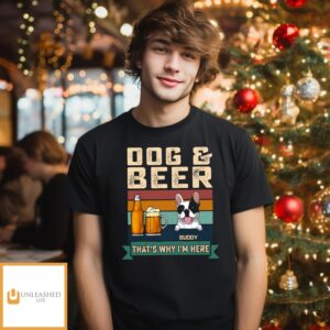 Dog And Beer – Personalized Custom Unisex T-Shirt