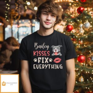 Dog Kisses Fix Everything – Personalized Unisex T-Shirt