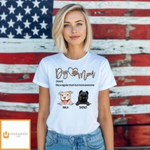 Dog Mom Heart – Personalized Custom Unisex T-Shirt