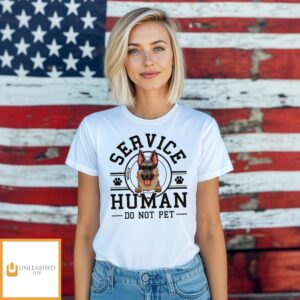 Dog Service Human Logo – Personalized Custom Fluorescent T-Shirt