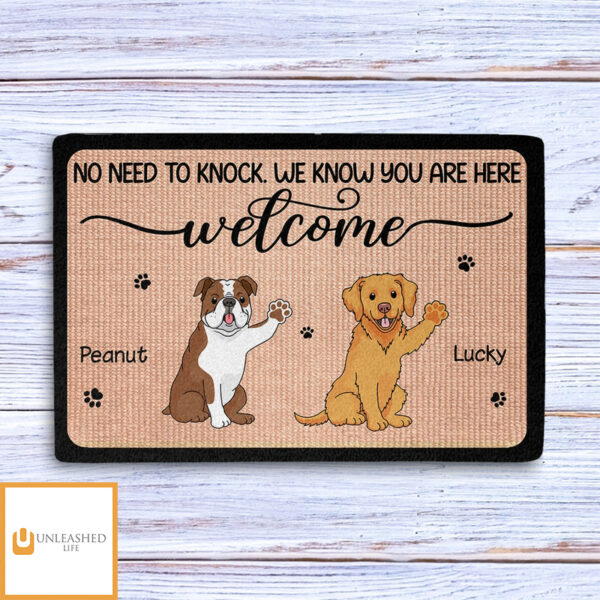 Dogs Know You Here – Personalized Custom Doormat