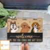 Dogs Welcome Home – Personalized Custom Doormat