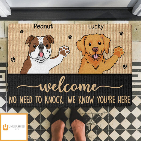 Dogs Welcome Home – Personalized Custom Doormat
