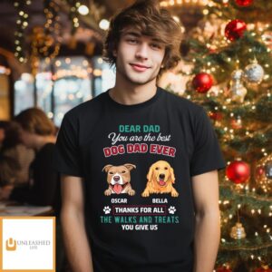 For All The Walks – Personalized Custom Unisex T-shirt Up To 2 Dogs