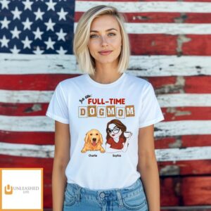 Full Time Dog Mom Dad Christmas – Personalized Custom Unisex T-shirt