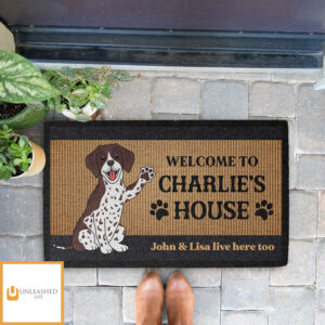 Happy Dog Welcome – Personalized Custom Doormat