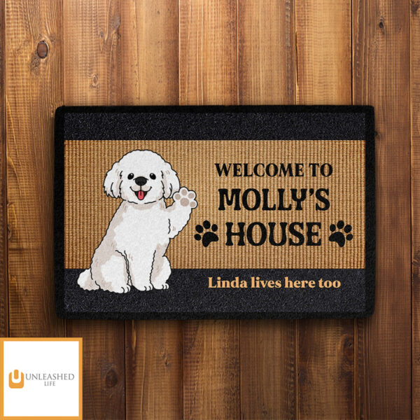 Happy Dog Welcome – Personalized Custom Doormat
