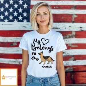 Heart Belongs To Dog – Personalized Custom Unisex T-shirt