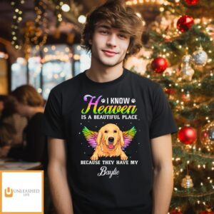 Heaven Is Beautiful Dog – Personalized Custom Unisex T-shirt – Dog Memorial Gifts