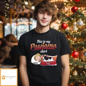 Holiday Pawjama With Dog – Personalized Custom Unisex T-shirt