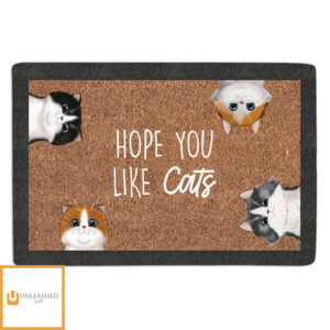 Hope You Like Cats – Personalized Custom Doormat