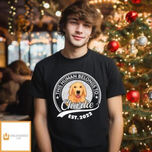 Human Belongs To Dog Version 2 – Personalized Custom Fluorescent T-shirt