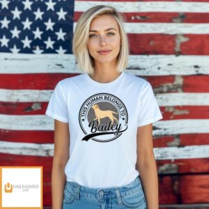 Human Belongs To Dog (light Ver.) – Personalized Custom Unisex T-shirt