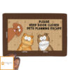 Keep Door Closed Pets – Personalized Custom Doormat