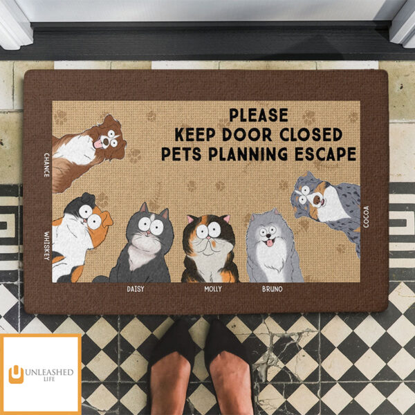 Keep Door Closed Pets – Personalized Custom Doormat