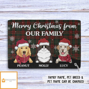 Merry Christmas Family – Personalized Custom Doormat