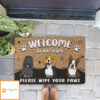 Please Wipe Your Paws – Personalized Custom Doormat