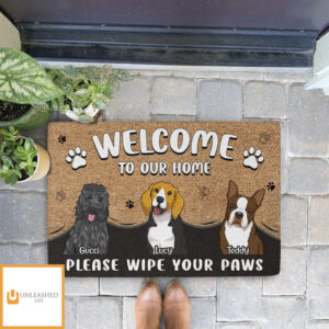 Please Wipe Your Paws – Personalized Custom Doormat