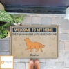 Welcome To Dog House – Personalized Custom Doormat